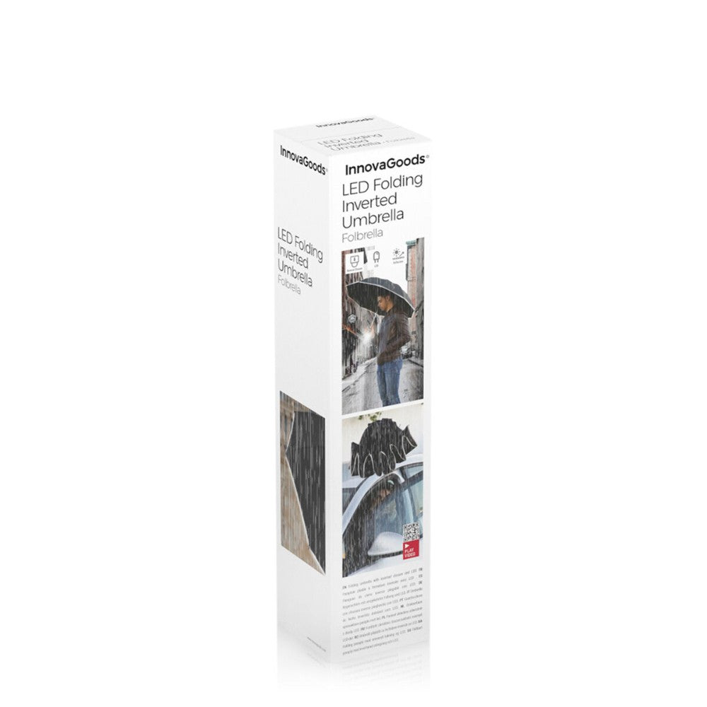 InnovaGoods, Folding Inverted Umbrella With Led Folbrella, V0103609