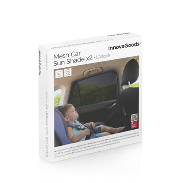 InnovaGoods, Mesh Sunshade For The Car Uvlock InnovaGoods, Pack Of 2 Units, V0103468
