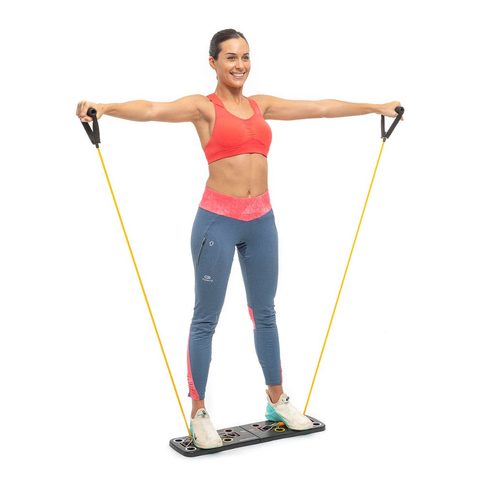 InnovaGoods, Push-Up Board With Resistance Bands And Exercise Guide Pulsher, V0103181