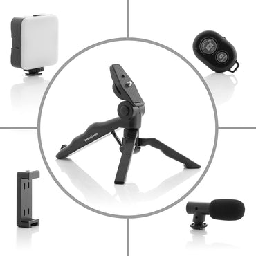 Innovagoods Vlogging Kit with Light, Microphone and Remote Control Plodni 6 Pieces, V0103587