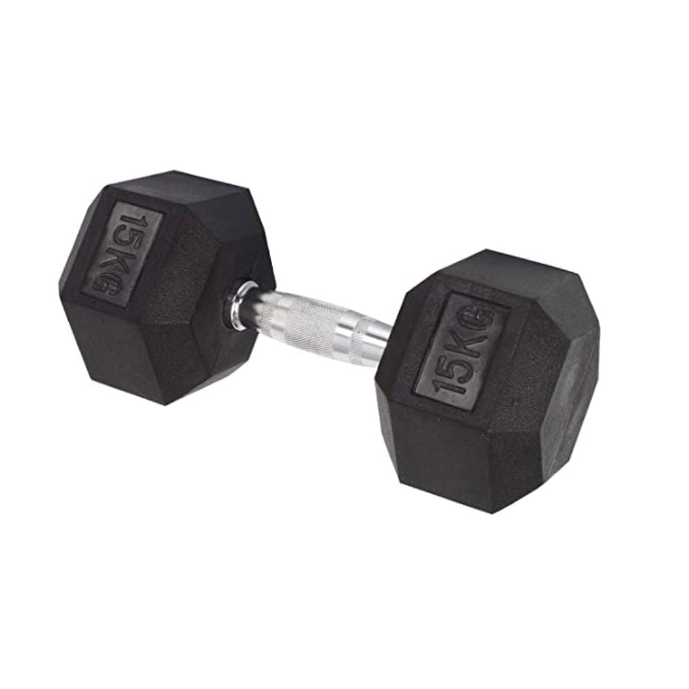 Hex, Dumbbell W/Rubber Heads 15Kg, IR202215