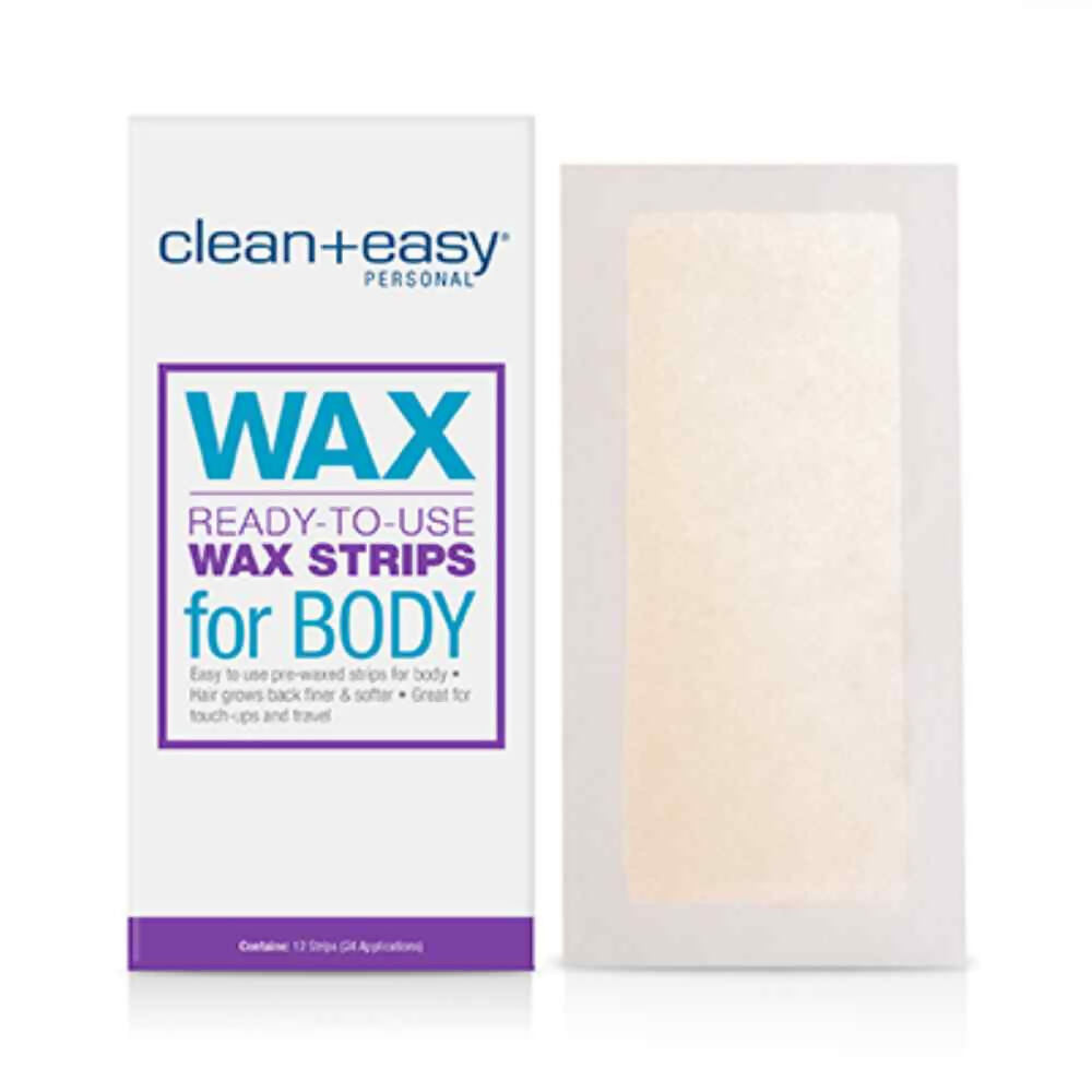 Clean & Easy Ready-To-Use Wax Strips For Body 12Pcs