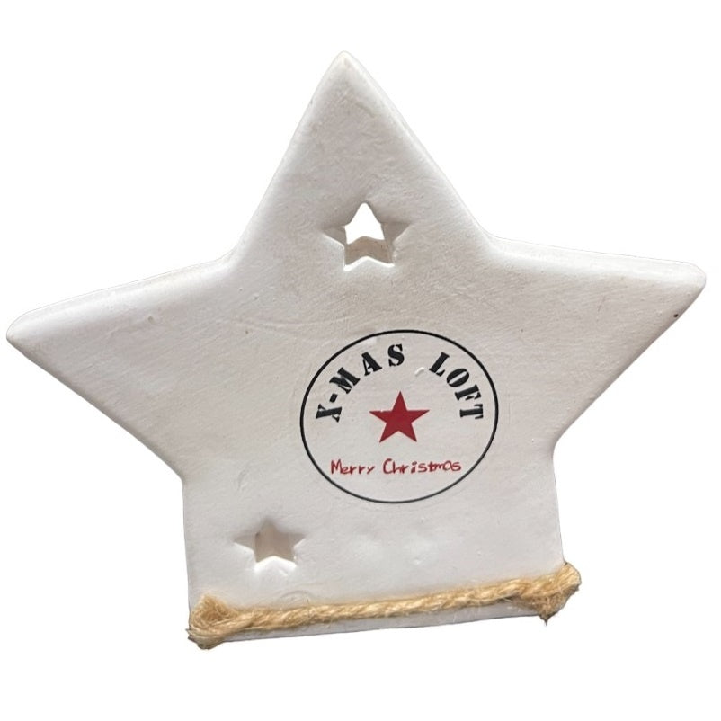 Itemz, Tealight Candle Holder White Star 10cm