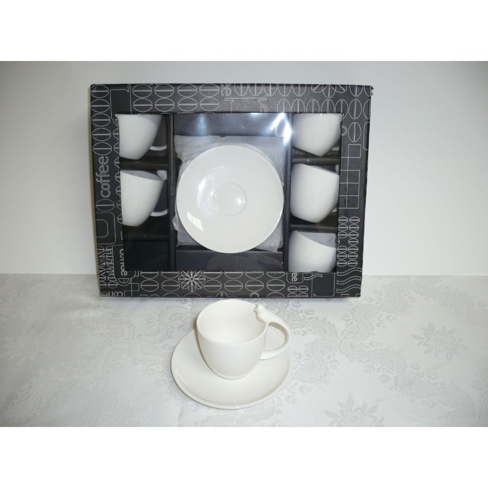La Perla, Set Of 6 Coffee Cups And 6 Coffee Saucers In Gift Box