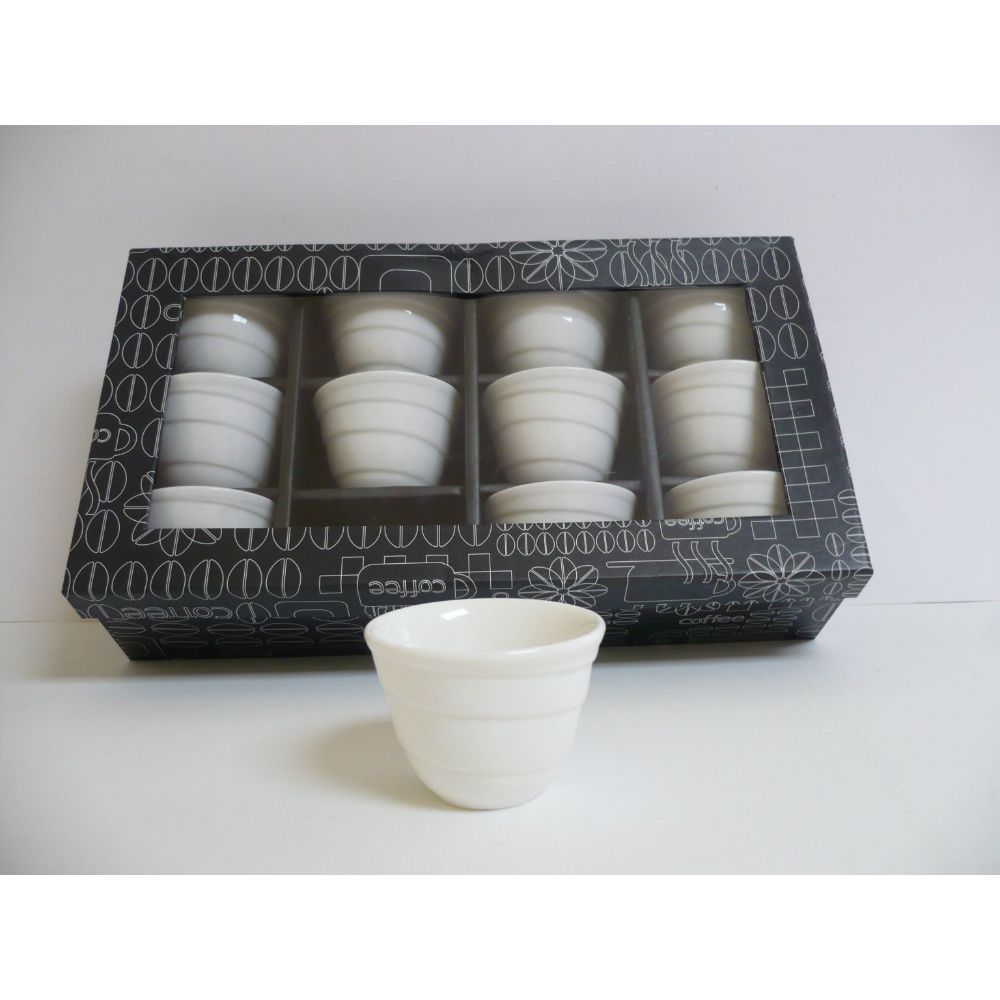 La Perla, 12Pcs Cawa Cups White Porcelain Set