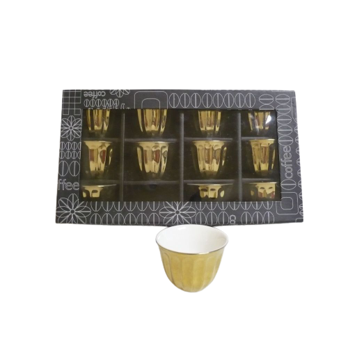 La Perla, 12Pcs Cawa Cup Gold Porcelain