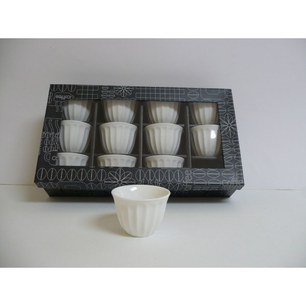 La Perla, 12Pcs Cawa Cup White Porcelain