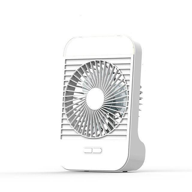 JTC, 5' Rechargeable Mini Fan, Led Lights, AC/DC Operated, UP to 6 Hours on Battery