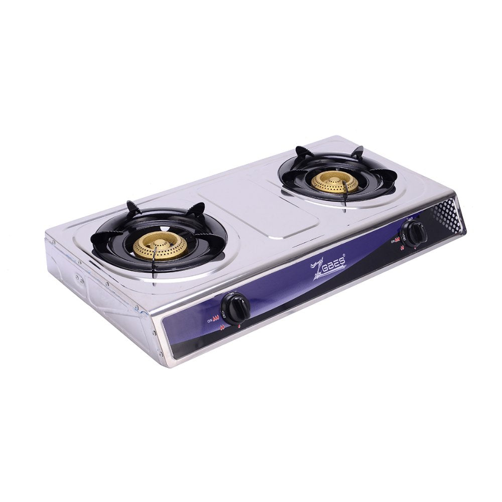 Besse, Electric Gas Stove Double Burner Stainless Steel 2050A
