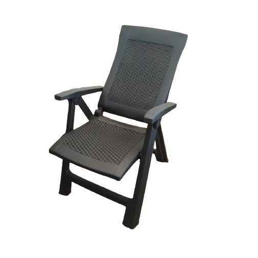 Itemz, Foldable Rattan Look Garden Outdoor Armchair
