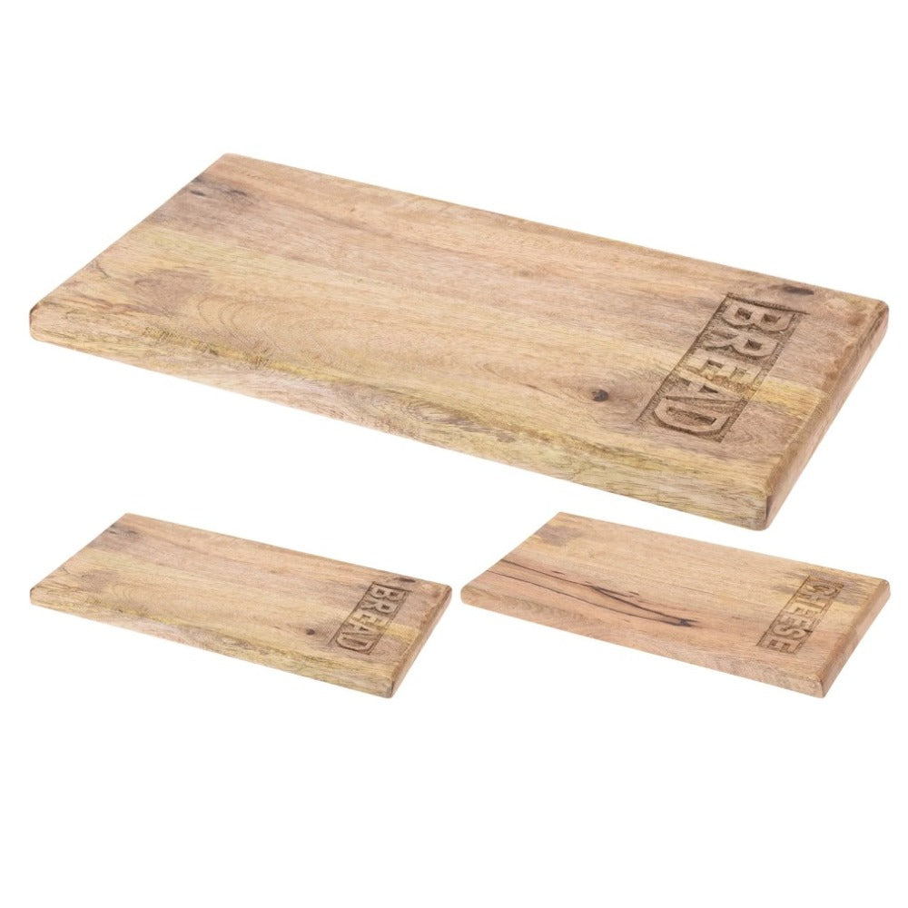 Wooden Serving Board, Natural Mango Wood Cheese, Meat Board 20x40 cm