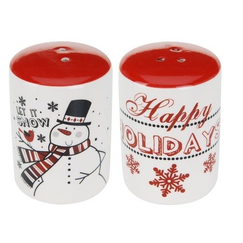 Itemz, Salt And Pepper Set Christmas Design