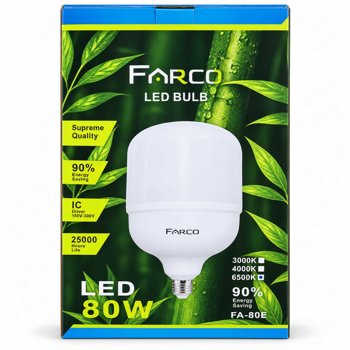 FARCO FA-80E LED Bulb 80W – 7200 Lumens