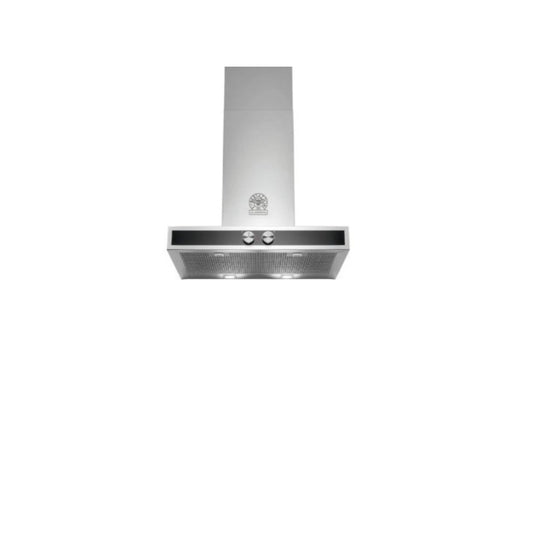 La Germania Hood Built In 60cm, T Shape Wall Mounted Black Glass Control Panel, Stainless Steel, LGE-LK60TUKX
