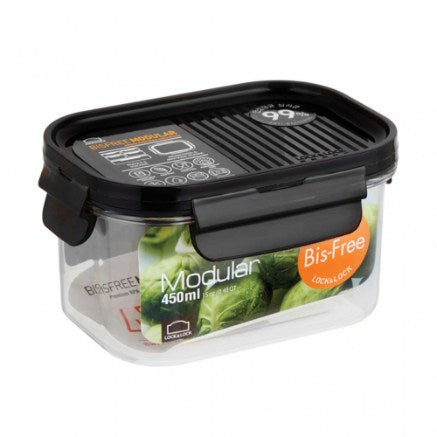 LocknLock, Modular Bisfree Rectangular Container 450Ml - Brown,Lbf402
