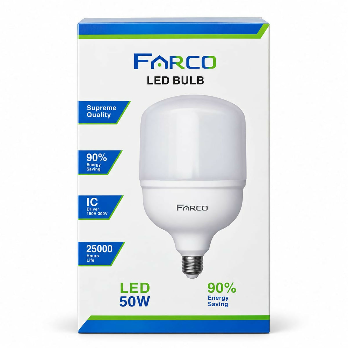 FARCO 50W LED Bulb – 6500K Cool White
