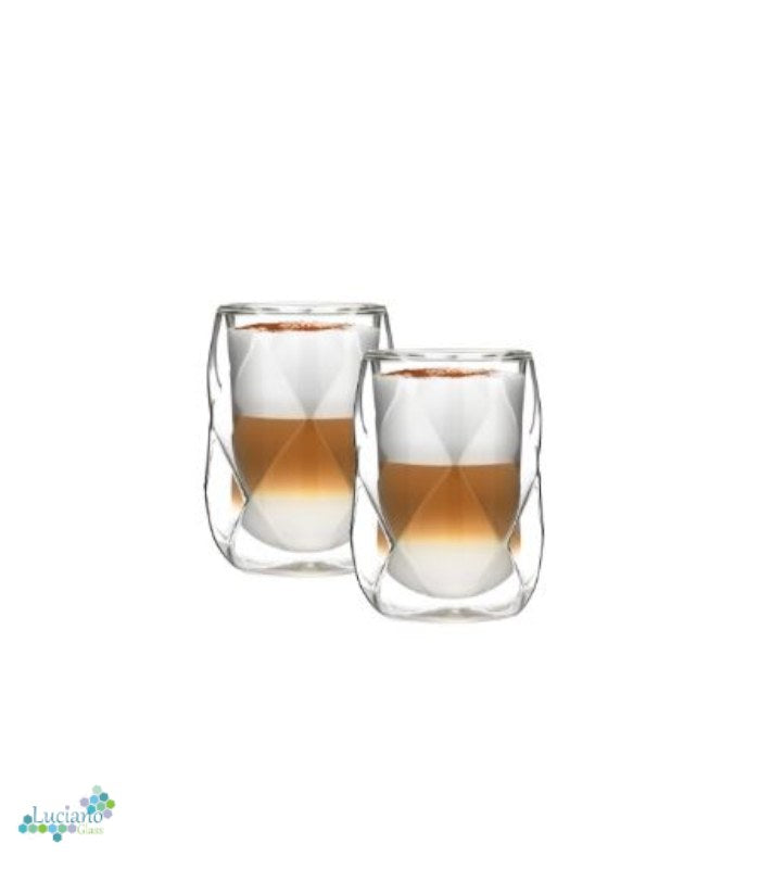 Luciano, 80Ml Borosilicate Double Wall Glass 2Pc Cup In Gift Box B/24