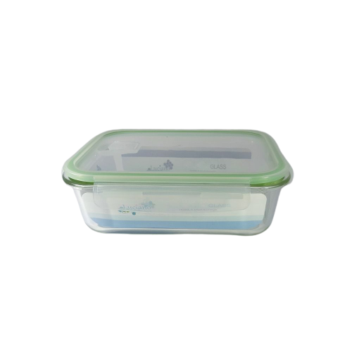 Luciano, High Borosilicate Rect. Glass Food Container 1040Ml With Open Vent Lid