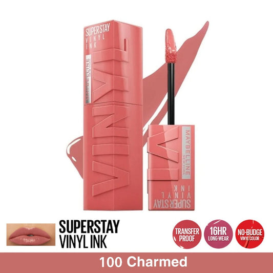 Maybelline New York, Superstay Vinyl Ink Liquid Lipstick Charmed 100