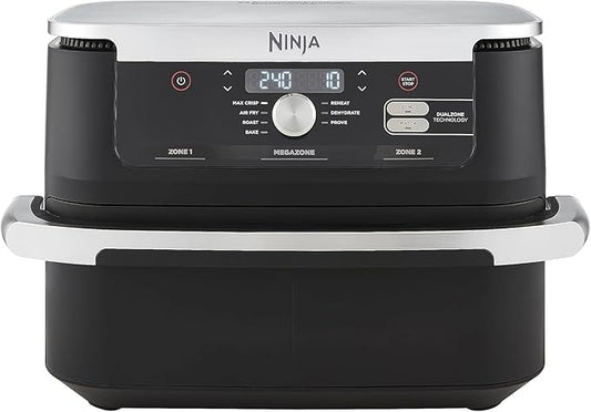 Ninja, Foodi AF500ME FlexDrawer Air Fryer, Dual Zone with Removable Divider, Large 10.4L Drawer, 7-in-1, Air-Fryer