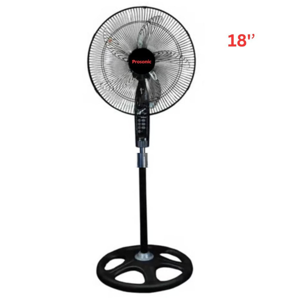 Prosonic, Stand Fan 18', Powerful Motor, 3 Speeds Quiet Operation, 70W Oscillation
