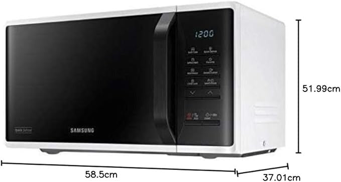 Samsung, 23L Microwave with Quick Defrost, White - 1150W MS23K3513AW