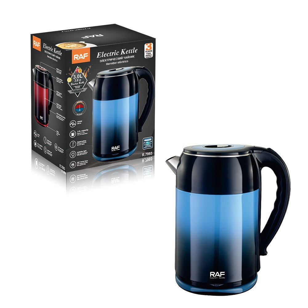 Raf, Electric Kettle, R.7993, 3L, 1600W, Indicator Light, Rapid Boiling