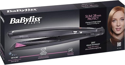 Babyliss, Hair Straightener 235?C - Wet & Dry Slim 28 Mm
