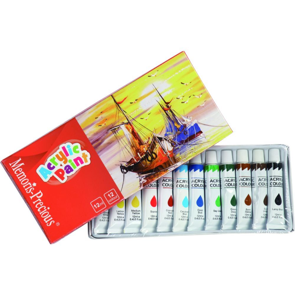 Memoris Precious, Acrylic Paint, 12Ml Mf923185, Pack Of 12 Color