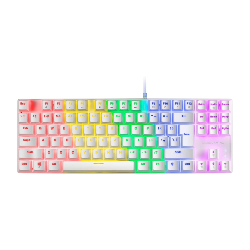 Mars, Gaming Mk80 Mechanical Tkl Keyboard, Frgb Chroma, Anti-Dust Red, Us, Available in Different Colors