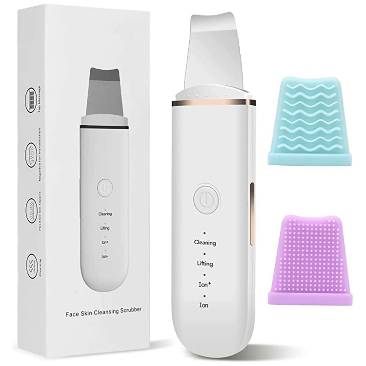 MEANERSU C8818 Ultrasonic Skin Scrubber – Facial Cleansing, Blackhead Remover & Moisturizing Device