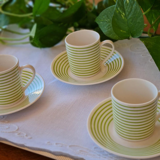 La Perla, New Bone China Coffee 6 Cups 90Cc With Saucers In Gift Box