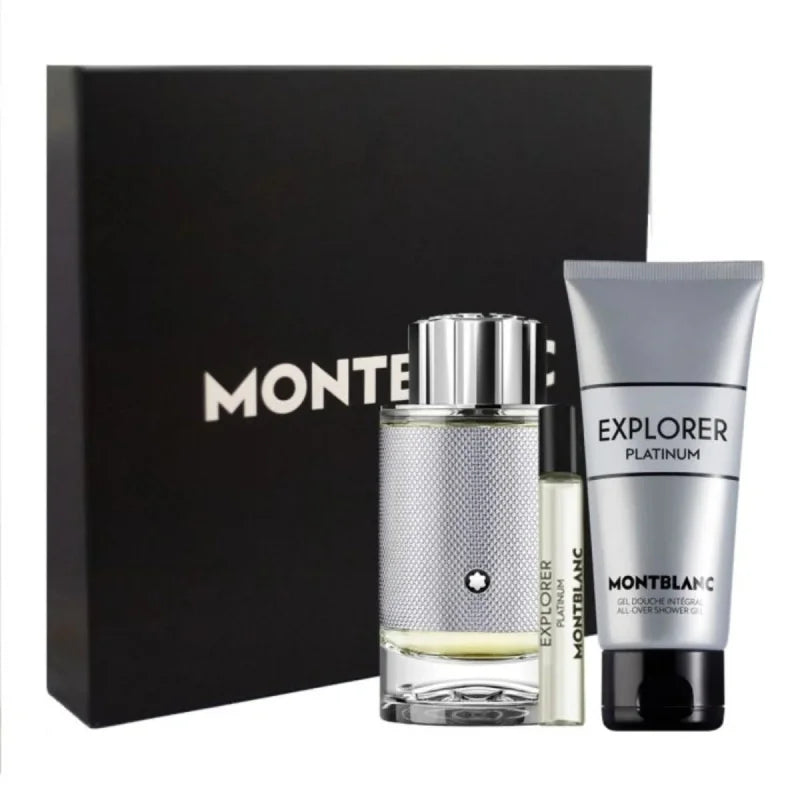 Montblanc Explorer Platinum Eau de Parfum Gift Set 100ml + 7.5ml + Shower Gel 100ml