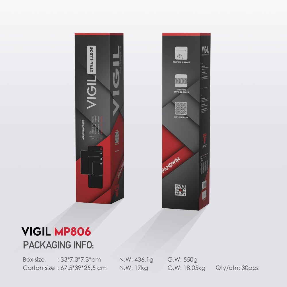 Fantech, Mp806 Vigil, Gaming And Office Mousepad, Large Size: 80Cmx30Cmx0.4Cm