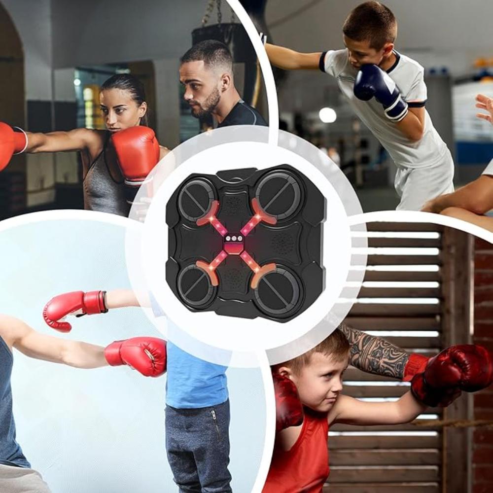Music Boxing Machine, LED Touch Screen Boxing Target, Wireless Boxing Target Equipment, Smart Boxing Workout Equipment, Adjustable Punching Target Machine, Home Boxing Machine with Music, LED Wireless, MusicBoxing-6167