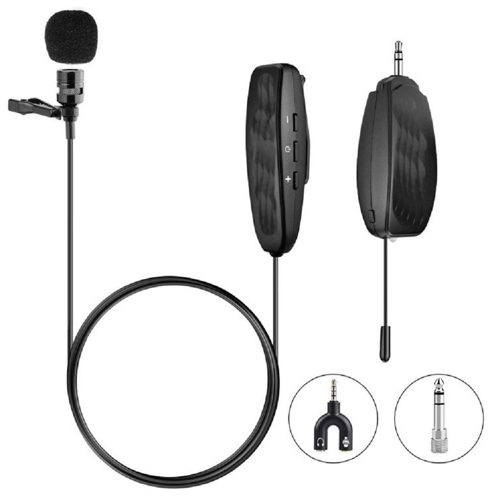 Conqueror, Wireless Lavalier Microphone Clip On Lapel for Smartphone Camera Podcast Interview YouTube Facebook Live Stream - MWL306.