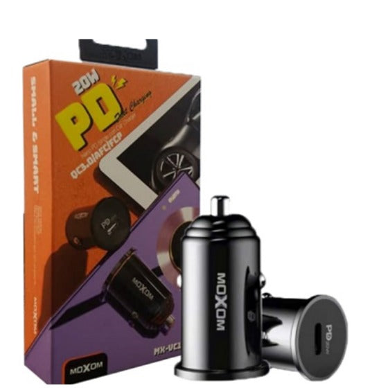 Moxom, Car Charger Moxom, Mx-Vc16 Pd 20W Without Cable -Black Type-C Port