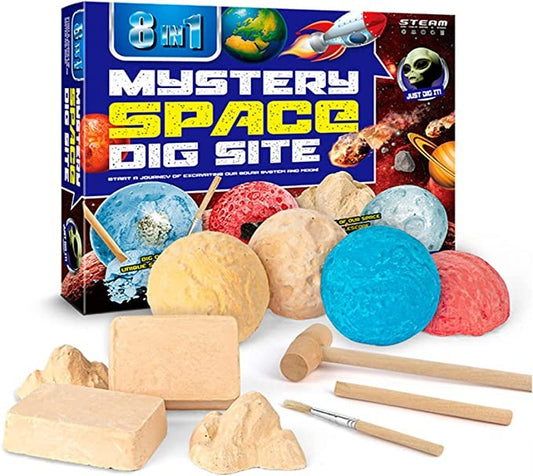 Set Enterprises Inc., Mystery Space Dig Site Solar System Excavation Dig Kit Educational Steam Diy Toys For Kids