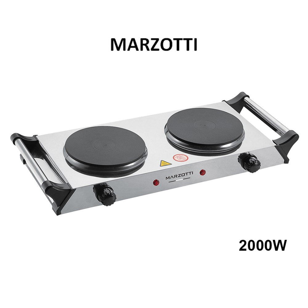 Marzotti, Double Hot Plate 2000W Stainless steel 5 Stages Heating Control MZHP02