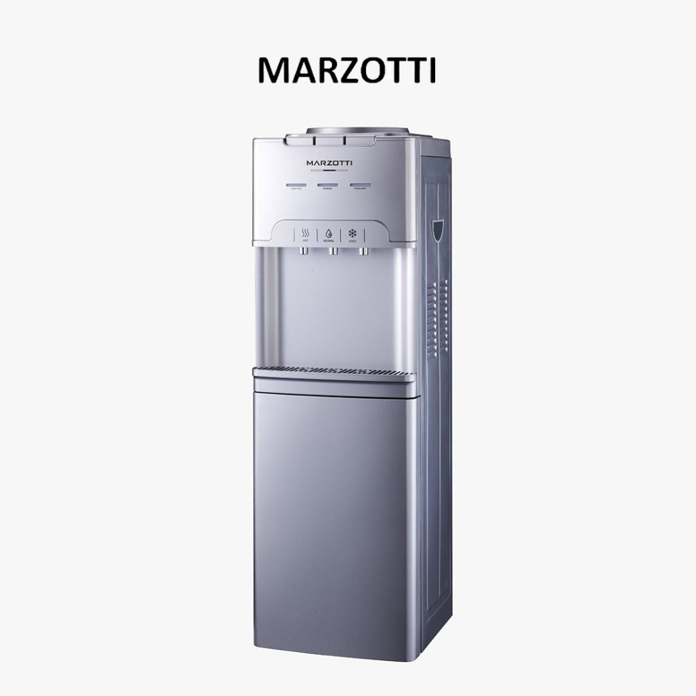 Marzotti, Top Loading Water Dispenser Silver Compressor With Storage Cabinet Water Mzwd02B