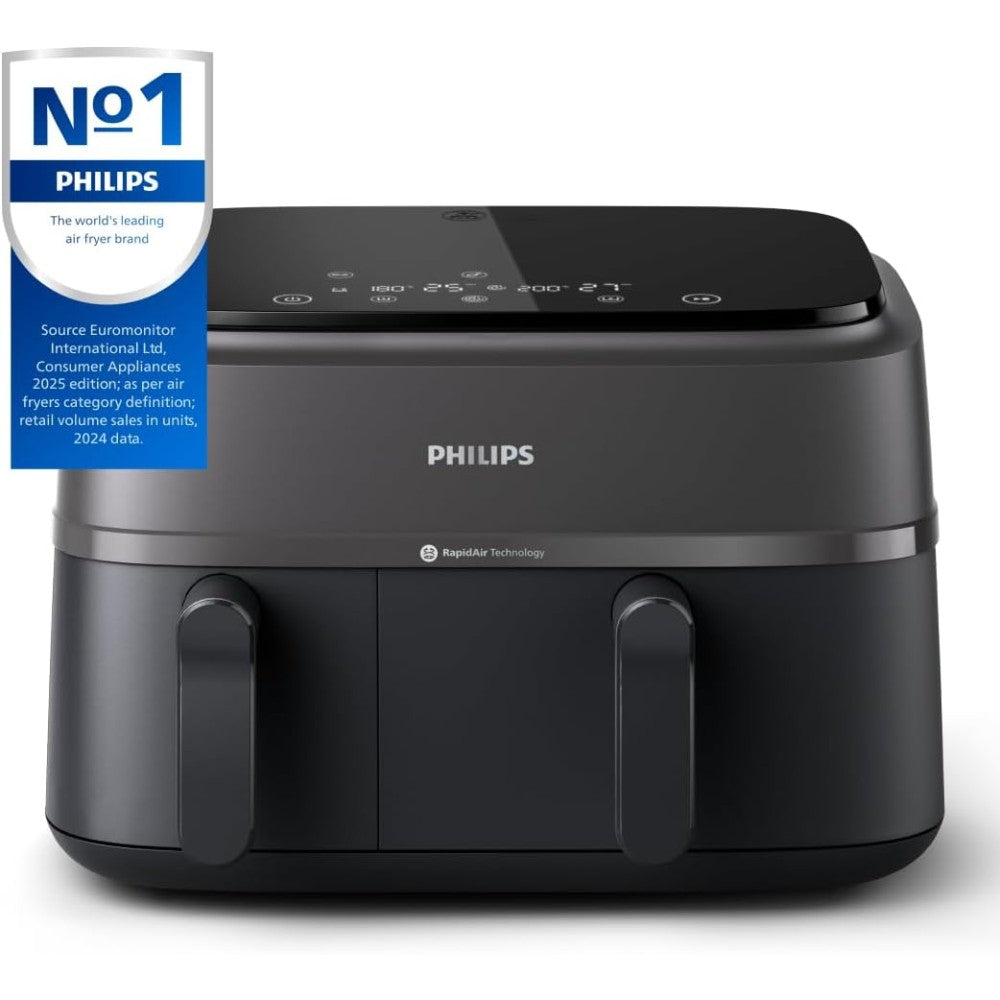 Philips, Dual Air Fryer Digital 9L With Touch Screen