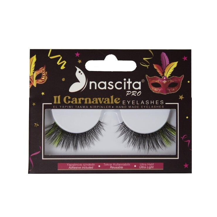 Nascita Carnavale Series Colorful False Eyelashes With Glue 130
