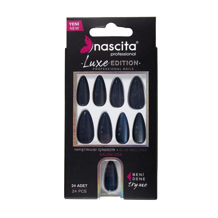 Nascita Cat Eye False Nails With Glue 223 - Pack of 24