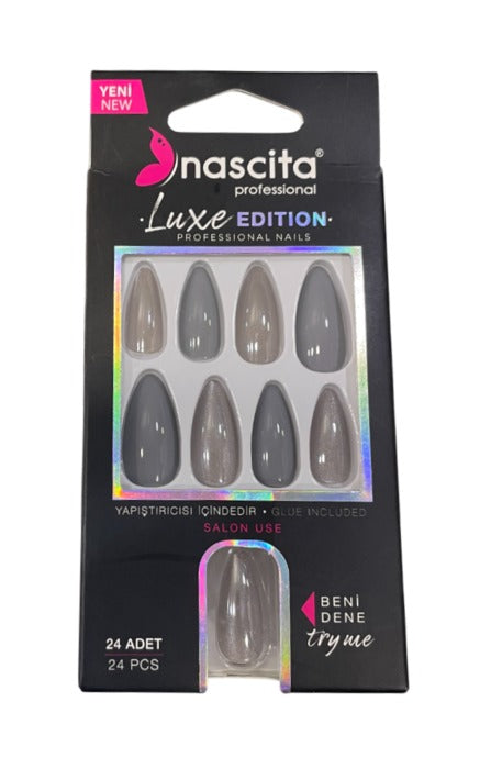 Nascita Cat Eye False Nails With Glue 278 - Pack of 24