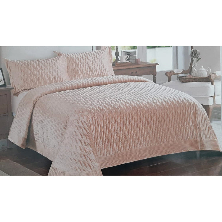 Valentini, Bedspread 2 Pcs Set, Single Size, Color Champagne, Nsn-Bsp-Vln-S-Y6