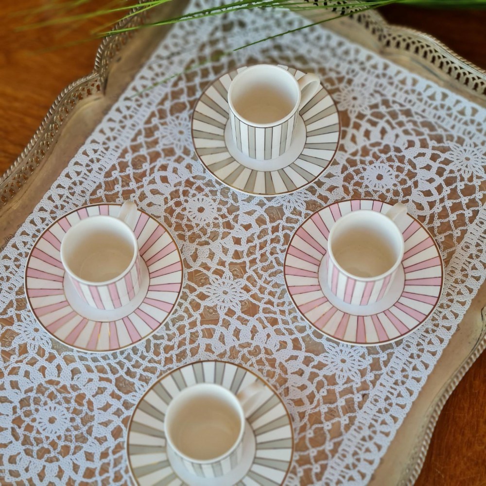 Zenit, 6 Pieces Vinyl 30X45Cm White Crochet Like Table Mat Bottom Sealed Made In Taiwan