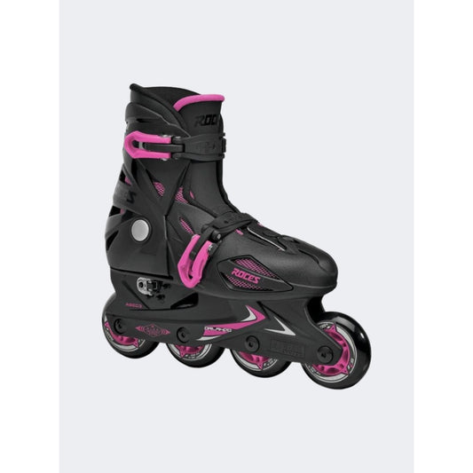 Roces, Orlando III Unisex Adjustable Skating Roller Skates Black Pink, Available in Different Sizes