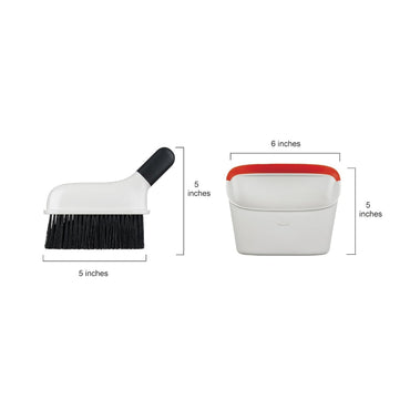 OXO Good Grips Compact Dustpan & Brush Set, Red, OXO-1334280