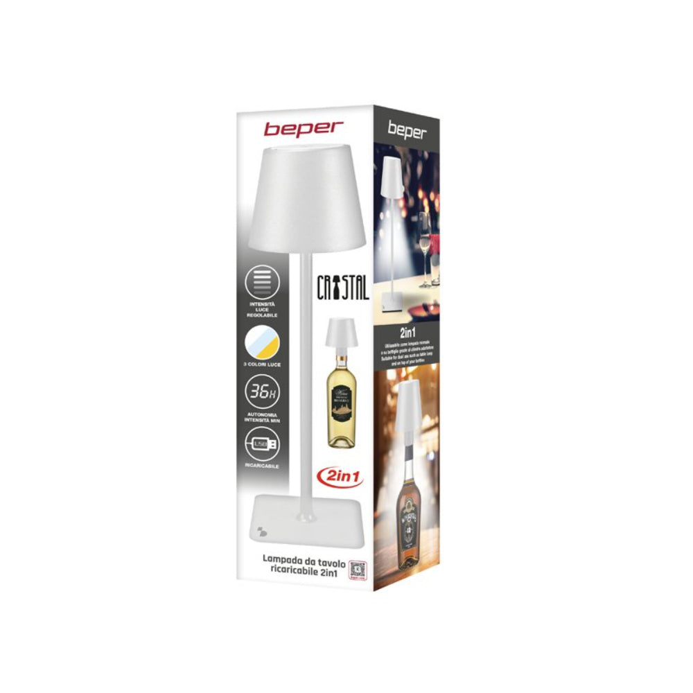 Beper Rechargeable Table Lamp 2 In 1, P201UTP119