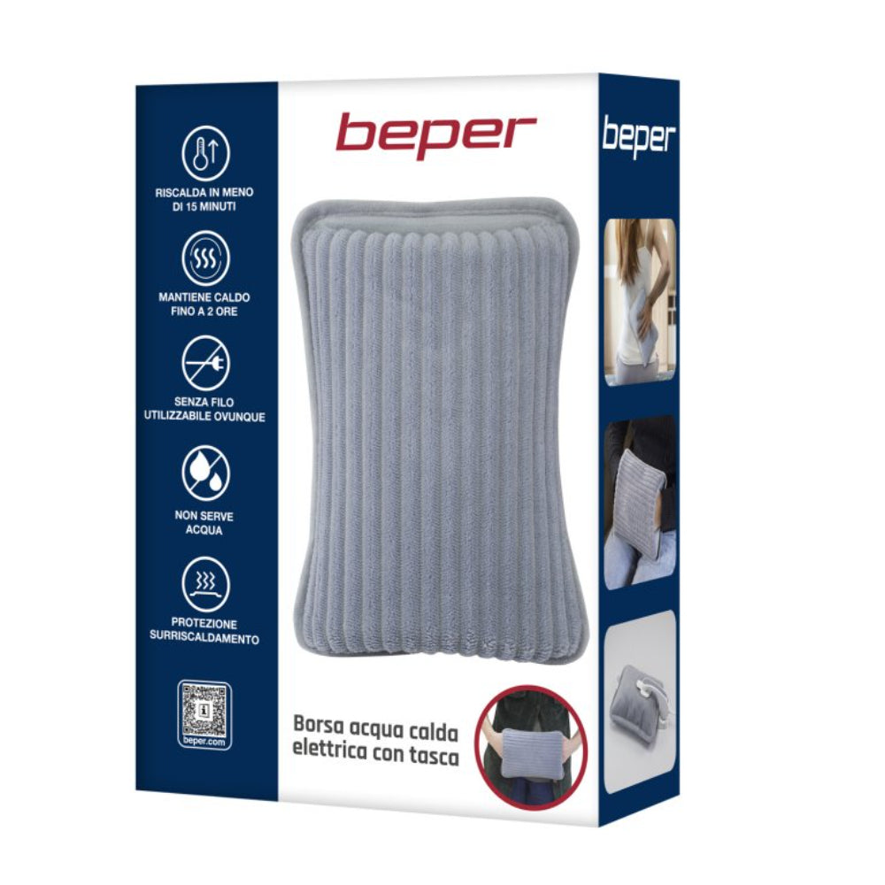 Beper Electric Hot Water Bag Bottle With Pocket, P203TFO002